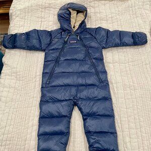 Patagonia Infant Hi-Loft Down Sweater Bunting Snowsuit Size 12-18 Months Navy